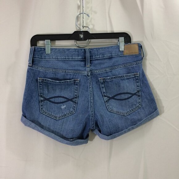 Abercrombie & Fitch Shorts Boyfriend Denim Distressed 100% Cotton Size 2 - Picture 3 of 3
